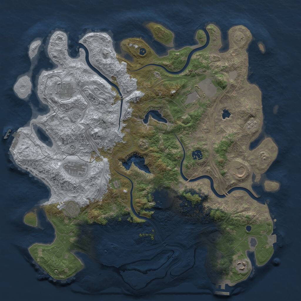 Rust Map: Procedural Map, Size: 4250, Seed: 183370127, 15 Monuments