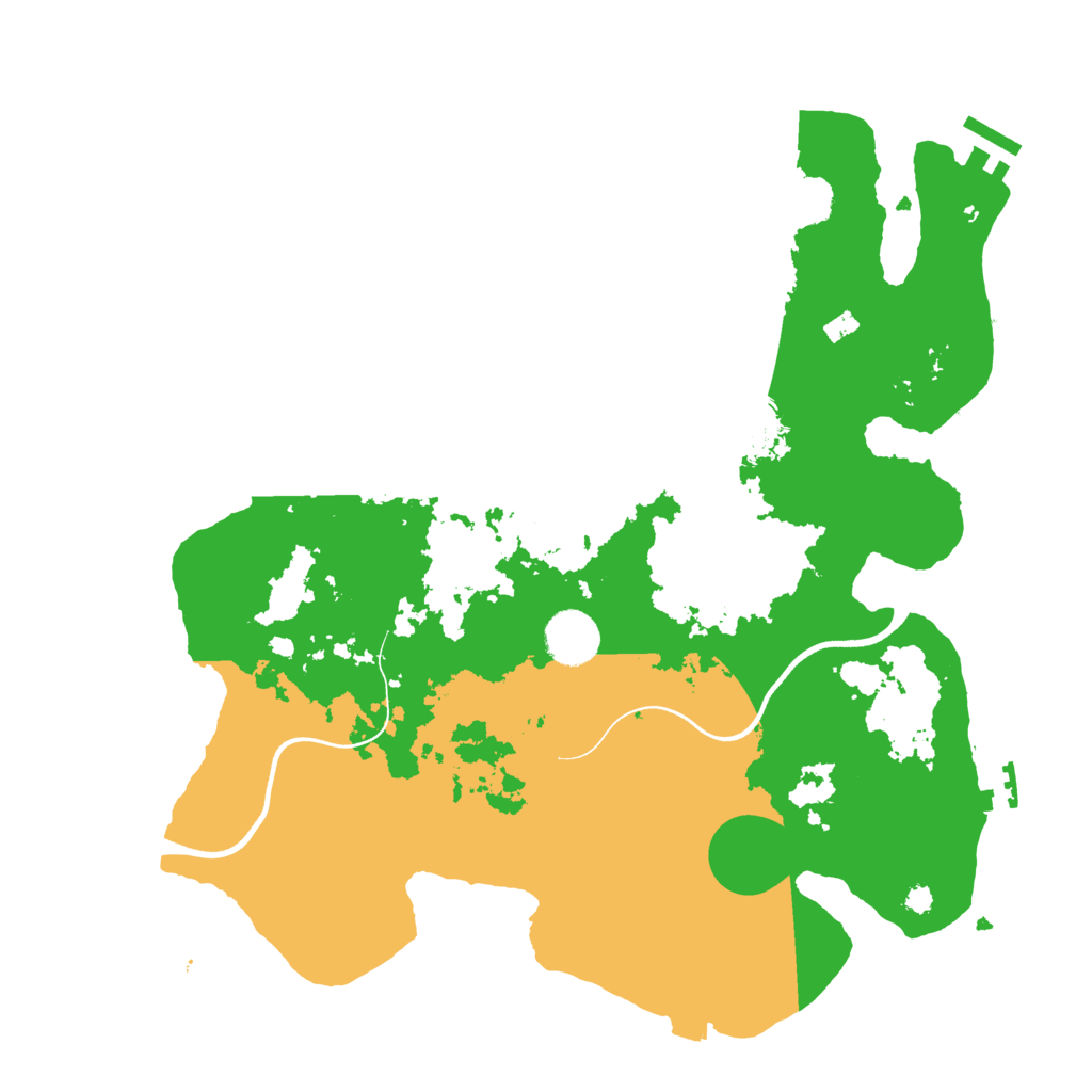 Biome Rust Map: Procedural Map, Size: 3600, Seed: 12001