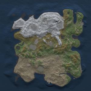 Thumbnail Rust Map: Procedural Map, Size: 3600, Seed: 12001, 15 Monuments