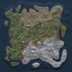 Thumbnail Rust Map: Procedural Map, Size: 4100, Seed: 63636, 18 Monuments