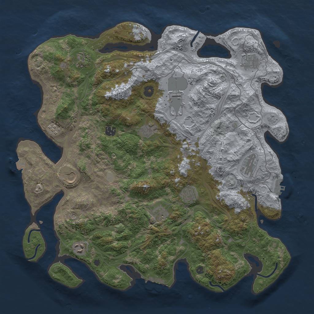 Rust Map: Procedural Map, Size: 4250, Seed: 1498968947, 19 Monuments