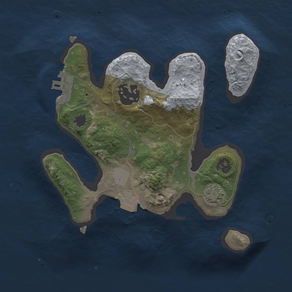 Rust Map: Procedural Map, Size: 2000, Seed: 4534, 6 Monuments