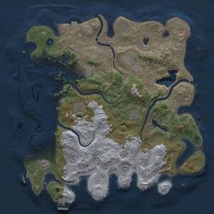 Thumbnail Rust Map: Procedural Map, Size: 4250, Seed: 380535182, 17 Monuments