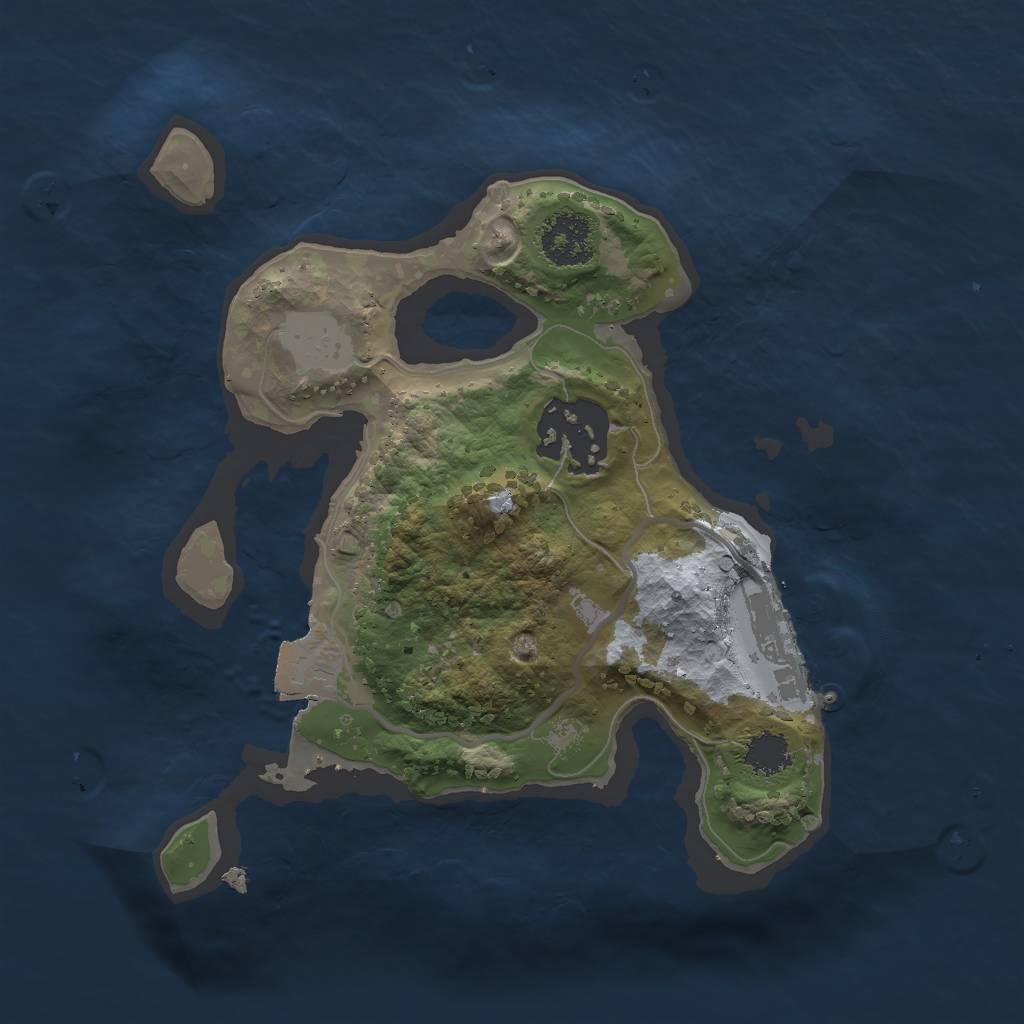 Rust Map: Procedural Map, Size: 2000, Seed: 1787645326, 5 Monuments