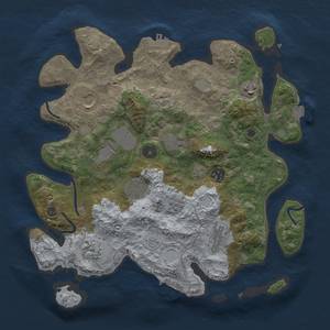 Thumbnail Rust Map: Procedural Map, Size: 3500, Seed: 1211074282, 17 Monuments