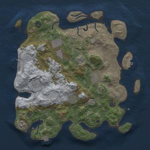 Thumbnail Rust Map: Procedural Map, Size: 3500, Seed: 1363139279, 15 Monuments