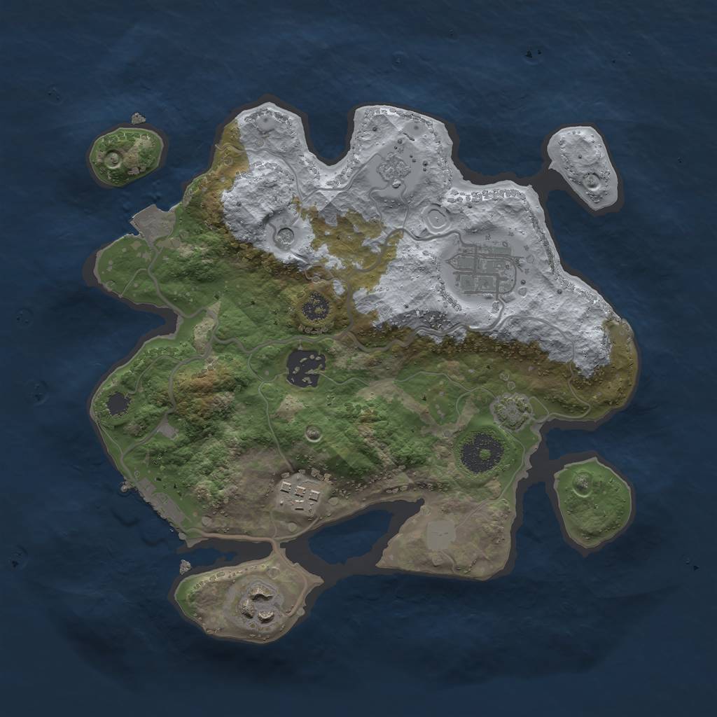 Rust Map: Procedural Map, Size: 2700, Seed: 973176555, 11 Monuments