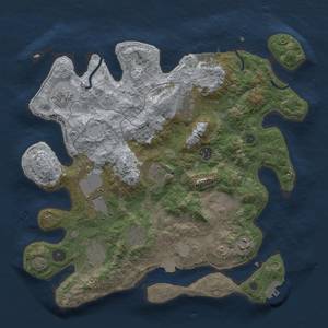 Thumbnail Rust Map: Procedural Map, Size: 3700, Seed: 573549247, 18 Monuments