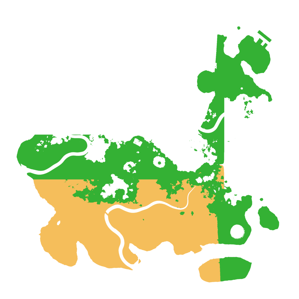 Biome Rust Map: Procedural Map, Size: 3800, Seed: 345654