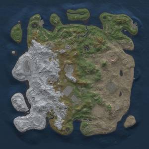 Thumbnail Rust Map: Procedural Map, Size: 3750, Seed: 457318366, 18 Monuments