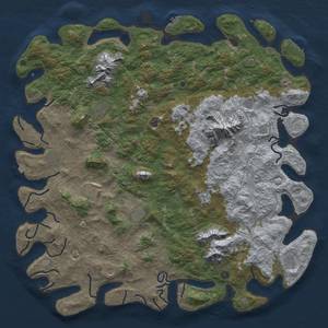 Thumbnail Rust Map: Procedural Map, Size: 6000, Seed: 481144059, 19 Monuments