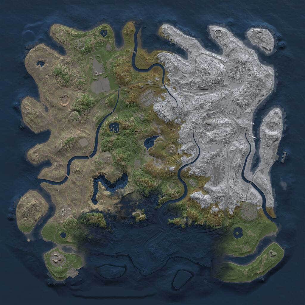Rust Map: Procedural Map, Size: 4250, Seed: 814, 15 Monuments