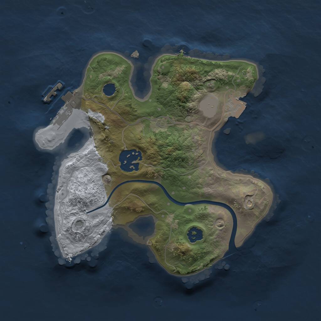 Rust Map: Procedural Map, Size: 2083, Seed: 930856199, 3 Monuments
