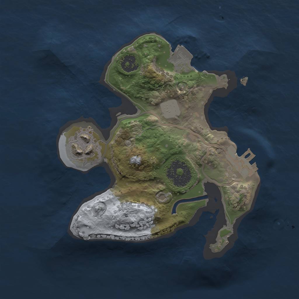 Rust Map: Procedural Map, Size: 1800, Seed: 937826595, 5 Monuments