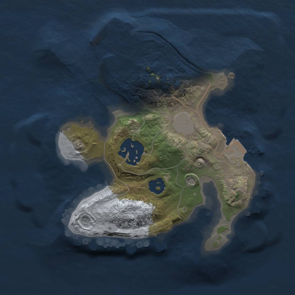 Rust Map: Procedural Map, Size: 1800, Seed: 937826595, 3 Monuments