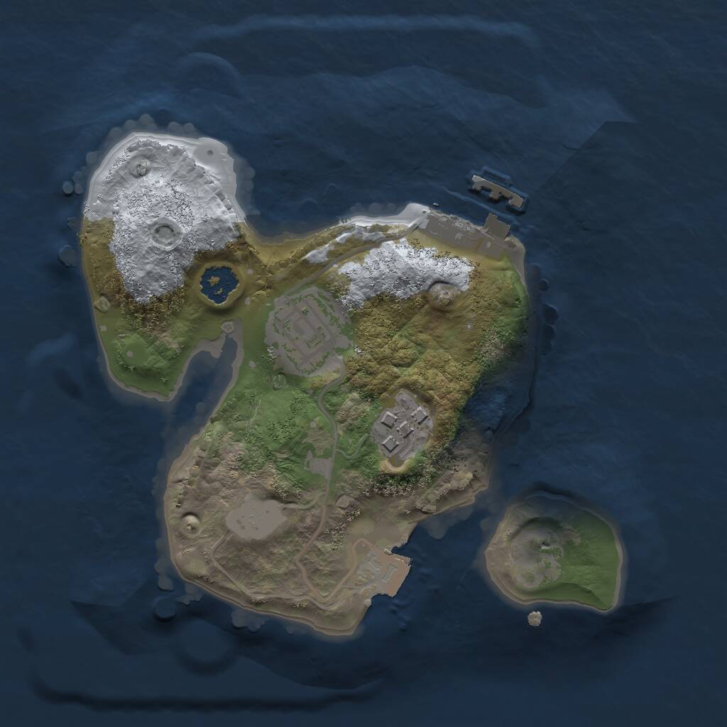 Rust Map: Procedural Map, Size: 2000, Seed: 62707792, 4 Monuments