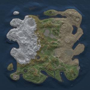 Thumbnail Rust Map: Procedural Map, Size: 3500, Seed: 1188945132, 17 Monuments