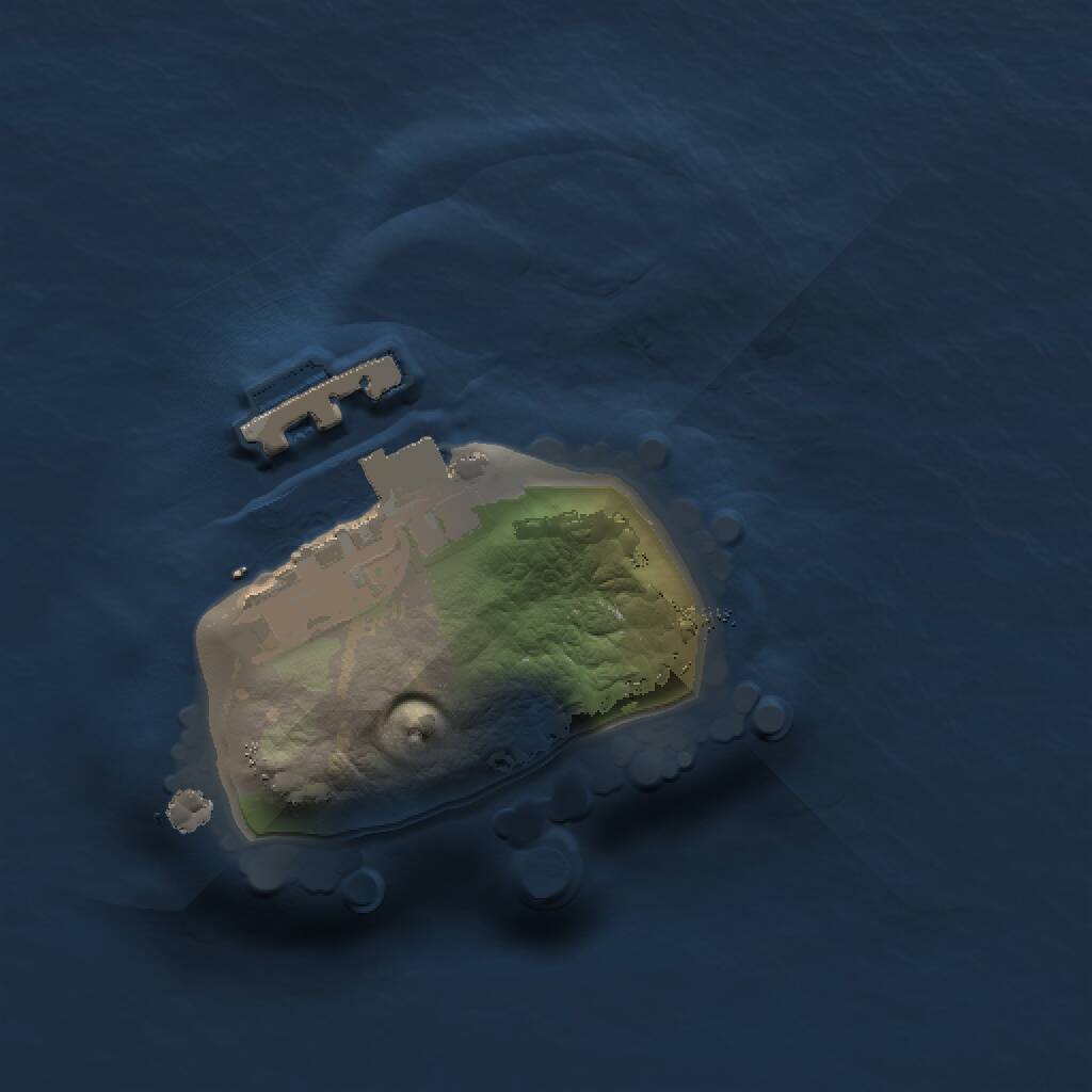 Rust Map: Procedural Map, Size: 1000, Seed: 2463447, 2 Monuments