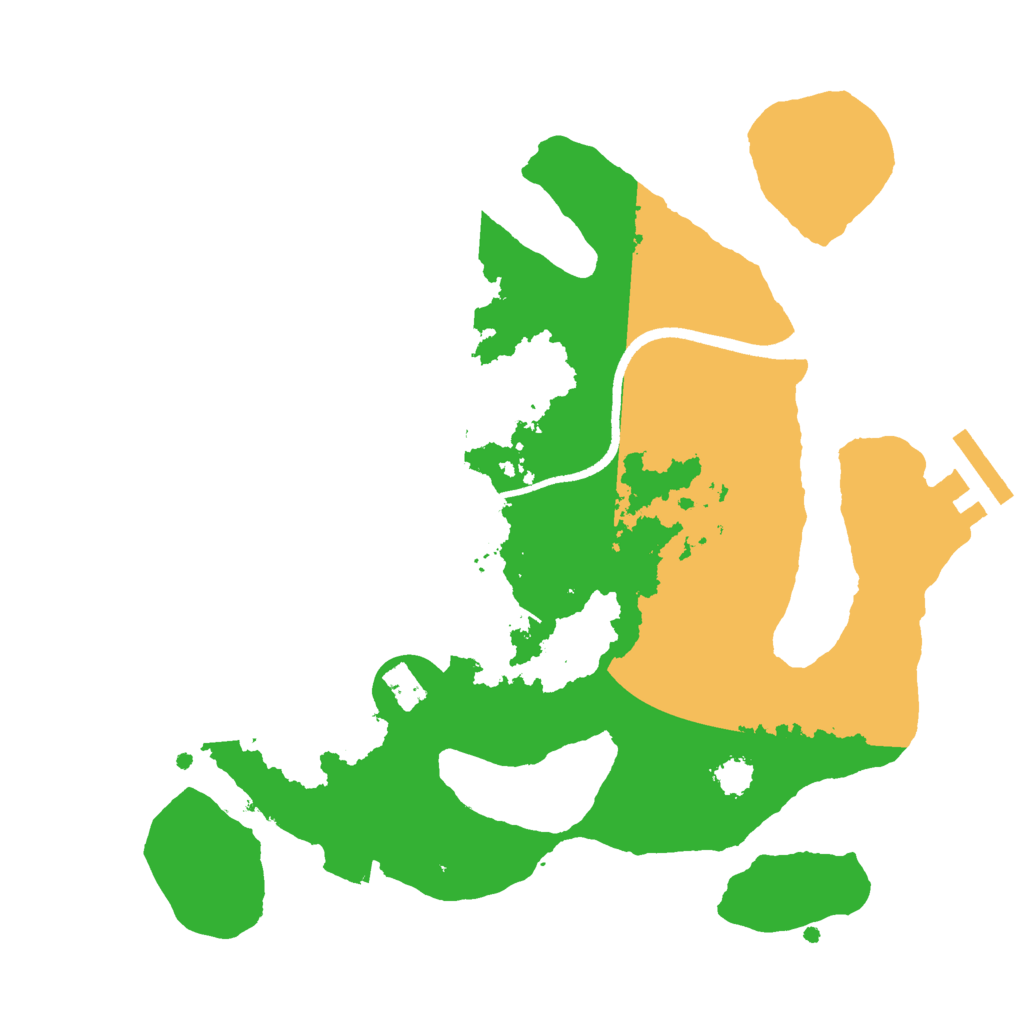 Biome Rust Map: Procedural Map, Size: 2500, Seed: 845251946