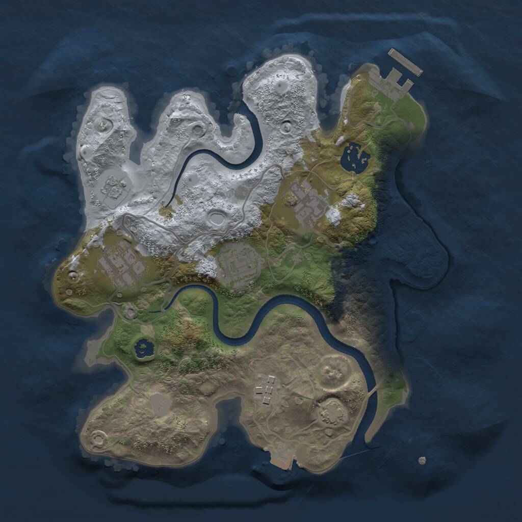 Rust Map: Procedural Map, Size: 2700, Seed: 51612000, 9 Monuments