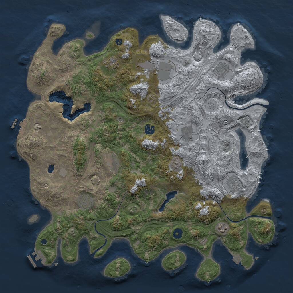 Rust Map: Procedural Map, Size: 4350, Seed: 97941, 16 Monuments