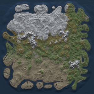 Thumbnail Rust Map: Procedural Map, Size: 6000, Seed: 62707792, 19 Monuments