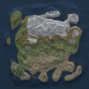 Thumbnail Rust Map: Procedural Map, Size: 3500, Seed: 82474176, 17 Monuments