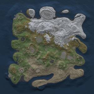 Thumbnail Rust Map: Procedural Map, Size: 3500, Seed: 570111662, 17 Monuments