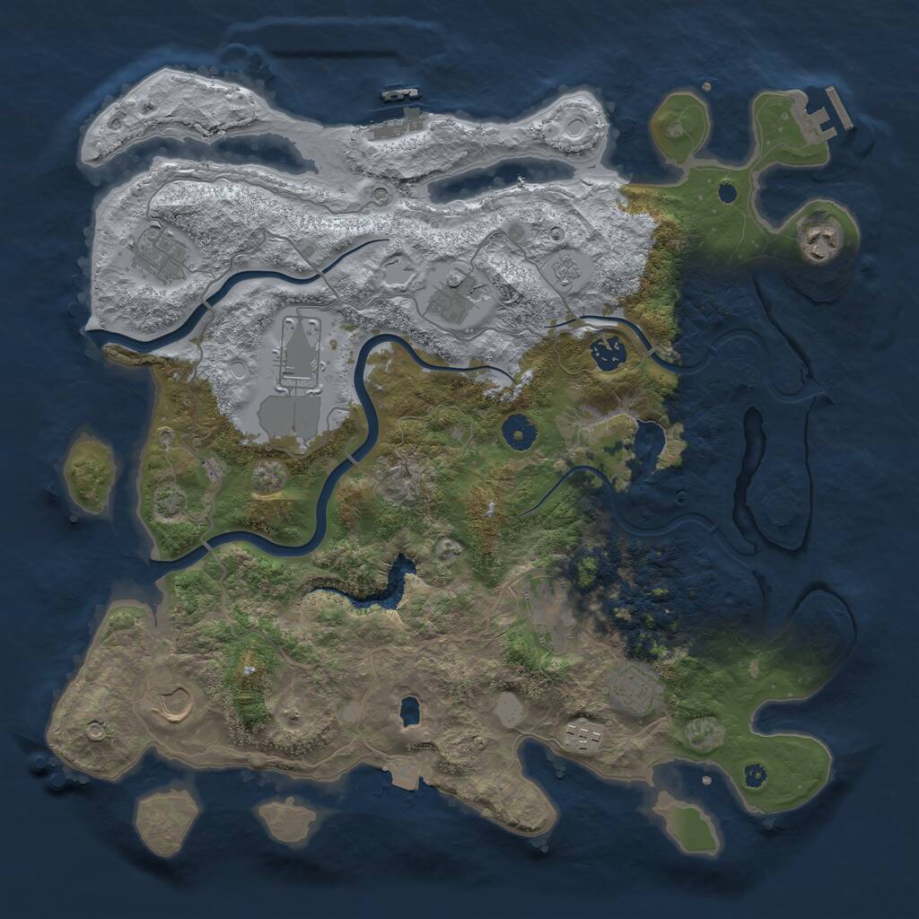 Rust Map: Procedural Map, Size: 4000, Seed: 790957268, 15 Monuments