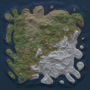 Thumbnail Rust Map: Procedural Map, Size: 4500, Seed: 1919344637, 19 Monuments