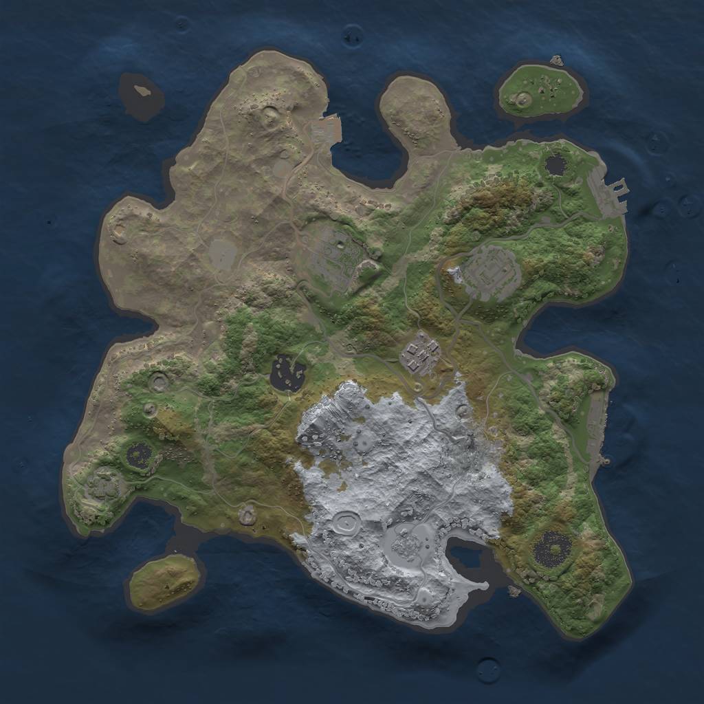 Rust Map: Procedural Map, Size: 2850, Seed: 1424180426, 11 Monuments