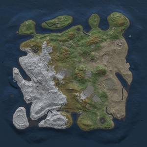 Thumbnail Rust Map: Procedural Map, Size: 3500, Seed: 612435, 13 Monuments