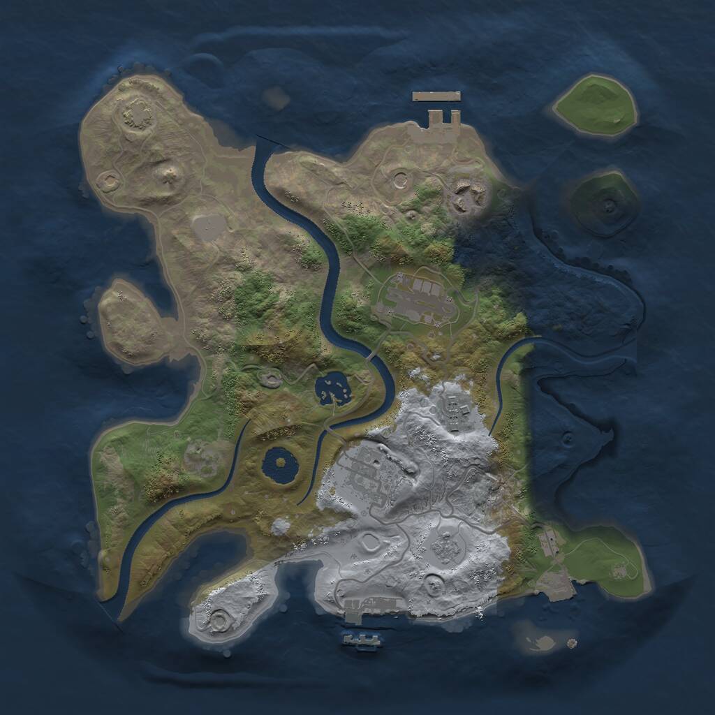 Rust Map: Procedural Map, Size: 3000, Seed: 1446343971, 11 Monuments