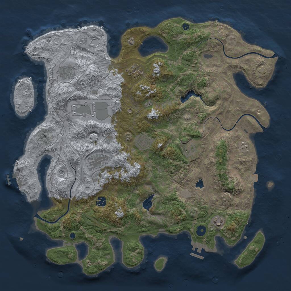 Rust Map: Procedural Map, Size: 4250, Seed: 102758614, 15 Monuments