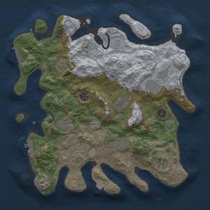 Thumbnail Rust Map: Procedural Map, Size: 3500, Seed: 1044900776, 17 Monuments