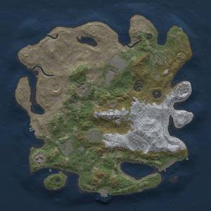 Thumbnail Rust Map: Procedural Map, Size: 3500, Seed: 1196216753, 17 Monuments