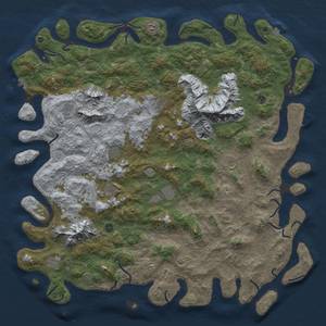 Thumbnail Rust Map: Procedural Map, Size: 6000, Seed: 2092086177, 19 Monuments