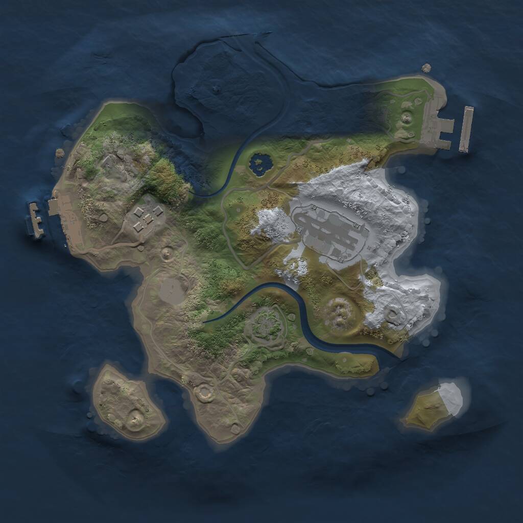 Rust Map: Procedural Map, Size: 2300, Seed: 884696628, 6 Monuments