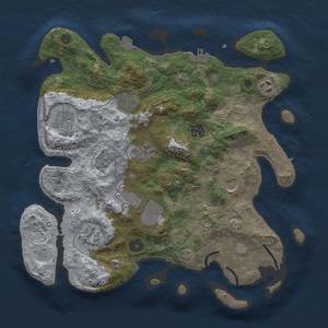Thumbnail Rust Map: Procedural Map, Size: 3500, Seed: 38542259, 17 Monuments