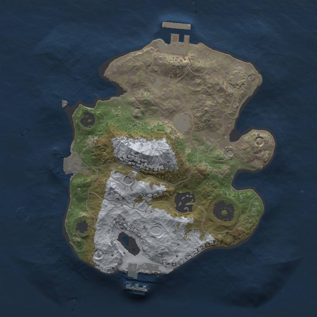 Rust Map: Procedural Map, Size: 2241, Seed: 619513633, 8 Monuments