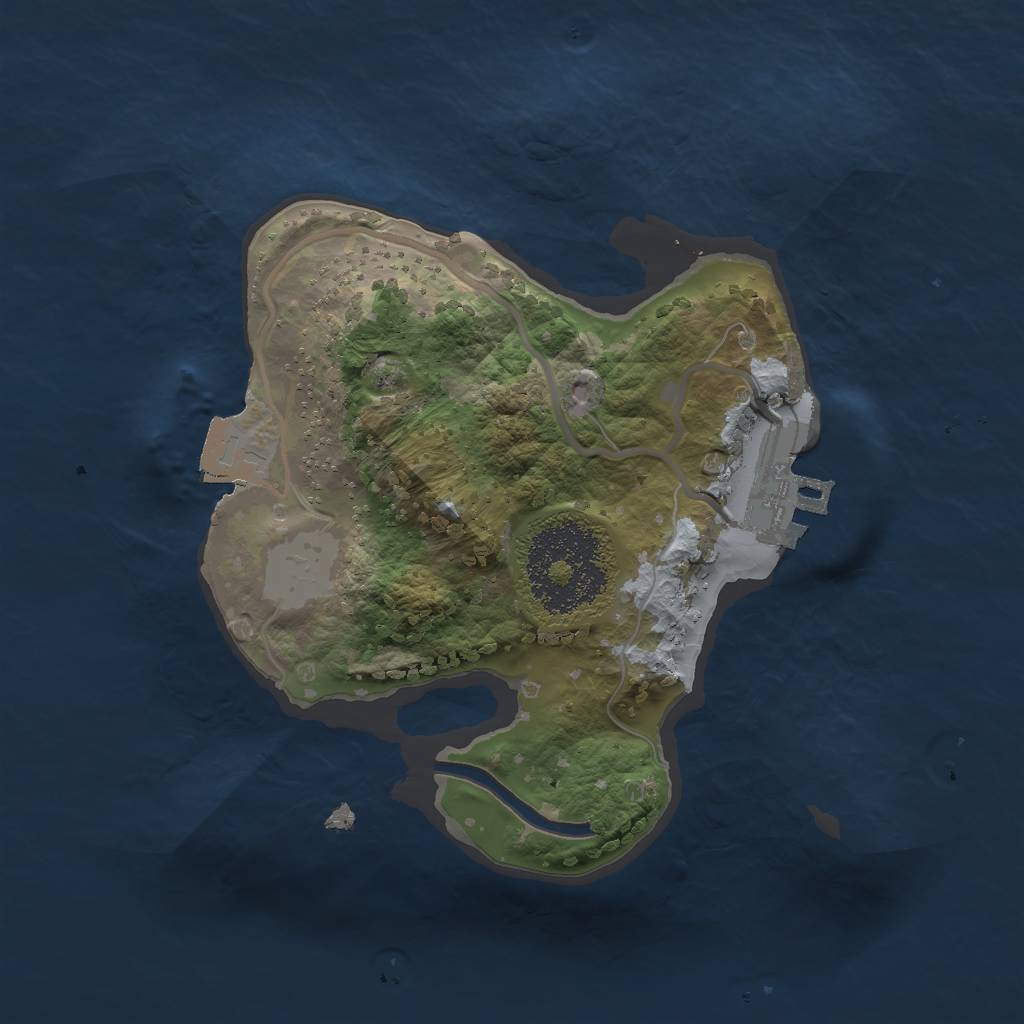 Rust Map: Procedural Map, Size: 1800, Seed: 570867102, 4 Monuments