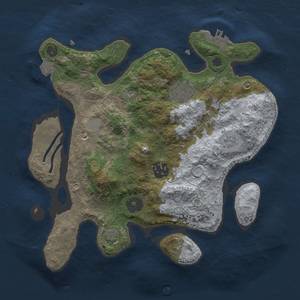 Thumbnail Rust Map: Procedural Map, Size: 2750, Seed: 2136894164, 9 Monuments