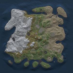 Thumbnail Rust Map: Procedural Map, Size: 3600, Seed: 22301, 17 Monuments