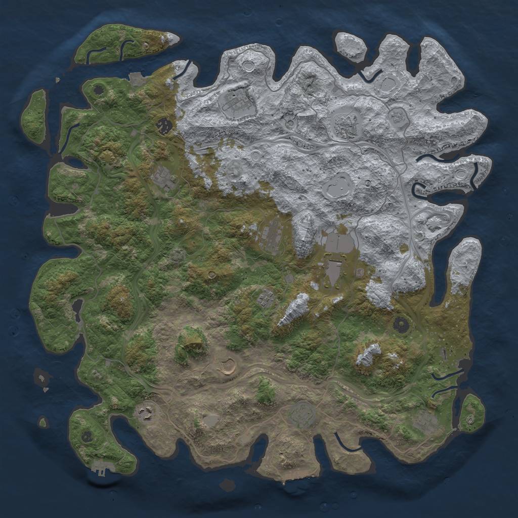 Rust Map: Procedural Map, Size: 4800, Seed: 1108466362, 19 Monuments