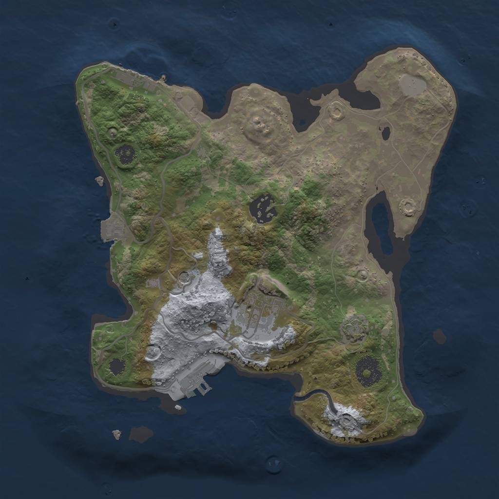 Rust Map: Procedural Map, Size: 2650, Seed: 2621754, 9 Monuments