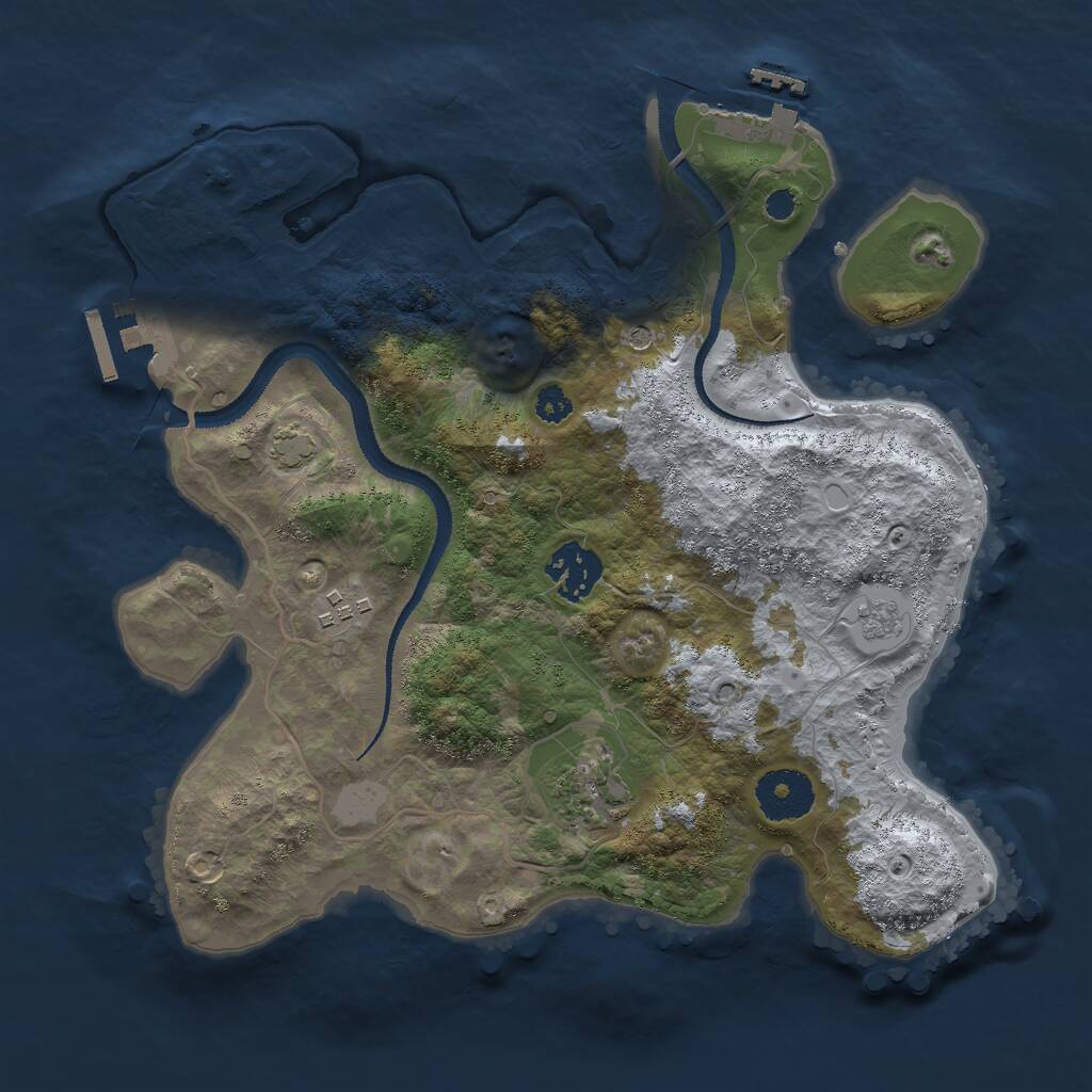 Rust Map: Procedural Map, Size: 3000, Seed: 1761160236, 9 Monuments