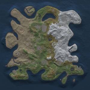 Thumbnail Rust Map: Procedural Map, Size: 3500, Seed: 1279, 17 Monuments