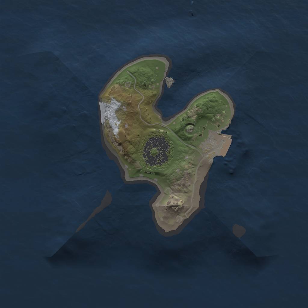 Rust Map: Procedural Map, Size: 1600, Seed: 1395822622, 3 Monuments