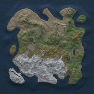 Thumbnail Rust Map: Procedural Map, Size: 3500, Seed: 648271, 16 Monuments