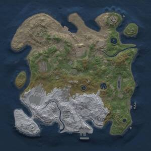 Thumbnail Rust Map: Procedural Map, Size: 3500, Seed: 648271, 14 Monuments